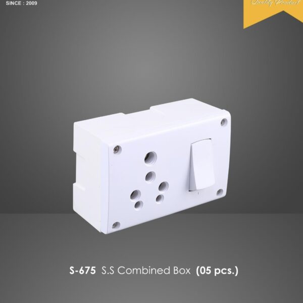 Deluxe 16A-6A Switch Socket Combination Whith Box Pack of 5