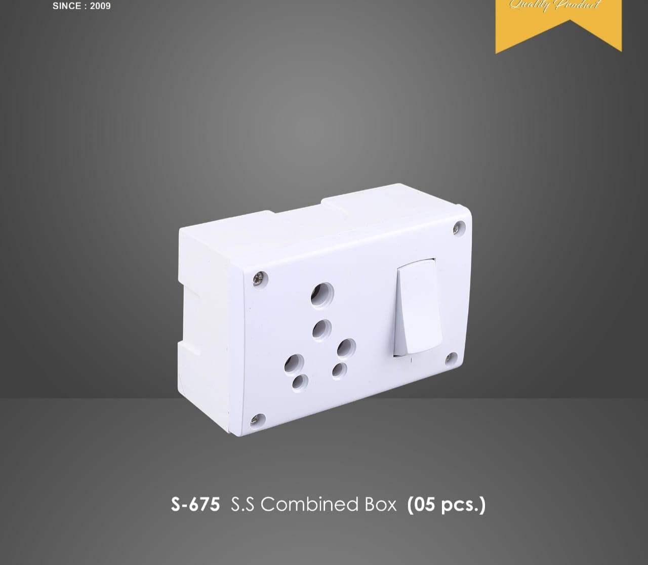 Krishna-20A-10A-SwitchSocket-Combination-WithBox Deluxe 16A-6A Switch Socket Combination Whith Box Pack of 5 - Image 1