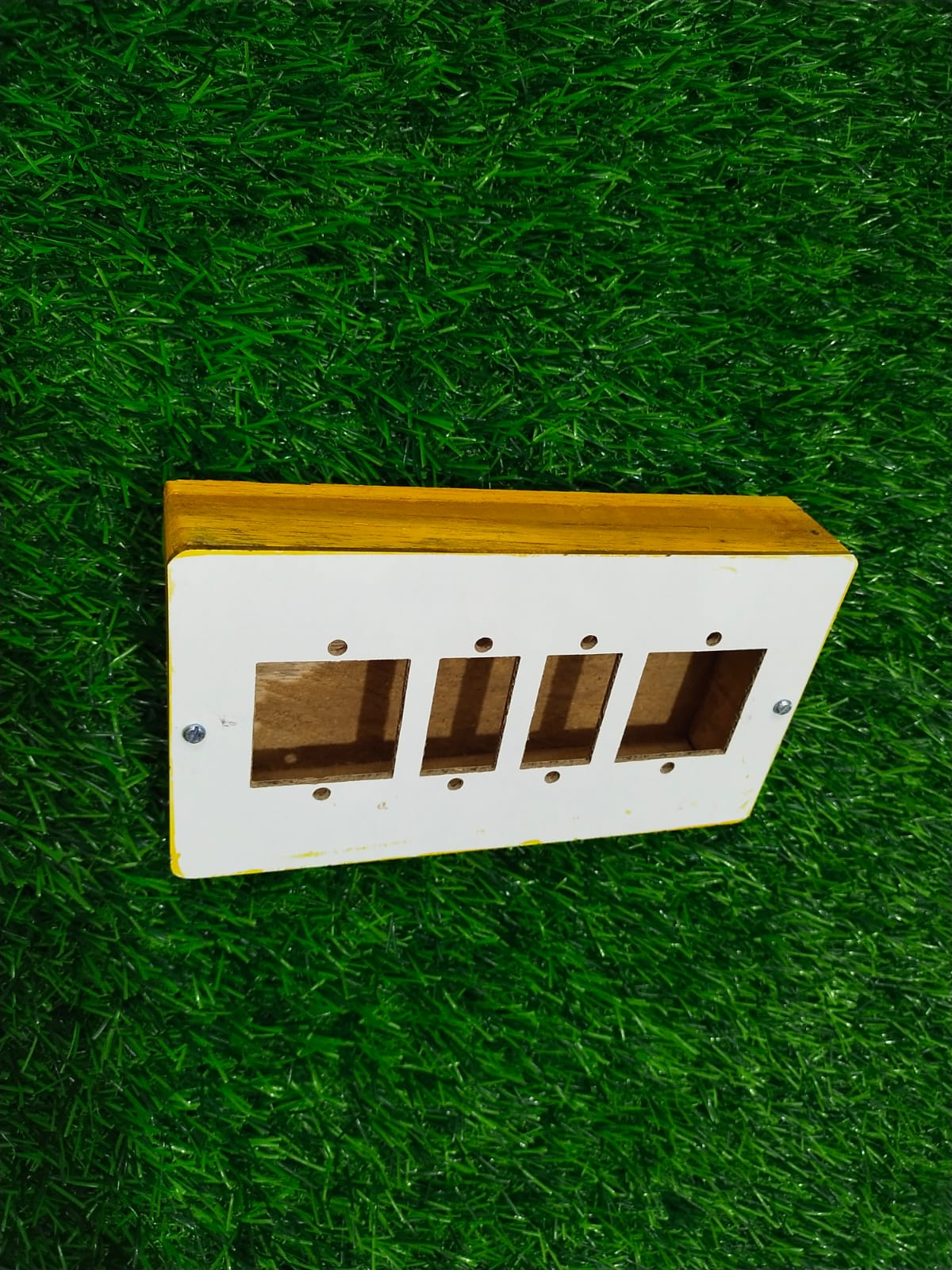 Krishna-2+2-Wood-Open 4Way 2+2 Wooden Switch board Open Box Pack of 10 - Image 1