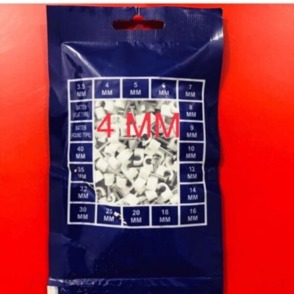 4mm Cable Clip Gitti Packet of 100