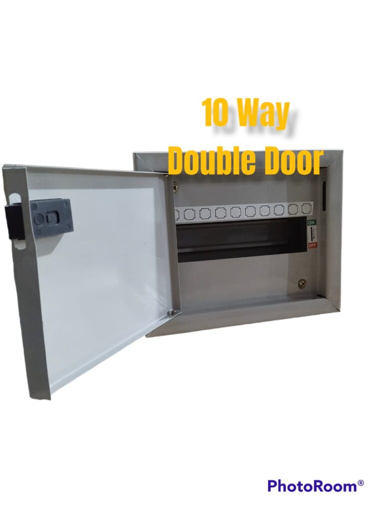 10-Way Mcb Box Double Door Metal Cancelled Box Pack of 1 - KRISHNA ...