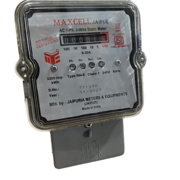 Electricity Maxcell Single Phase SUB Meter 1Phase Analog Pack of 1