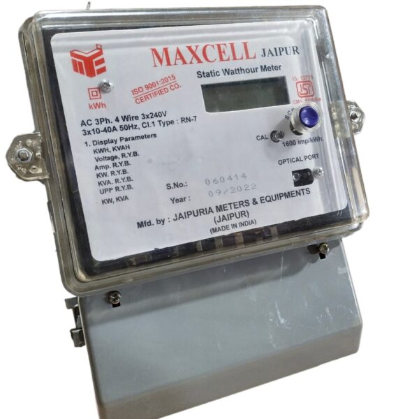Electricity Maxcell LCD Three Phase SUB Meter 3Phase LCD Pack of 1