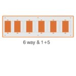 10x4 6Way Open Switch board Brown Pack of 20