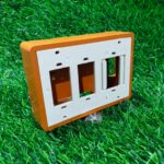 3Way 2+1 Pvc Open Switch board Brown Pack of 20