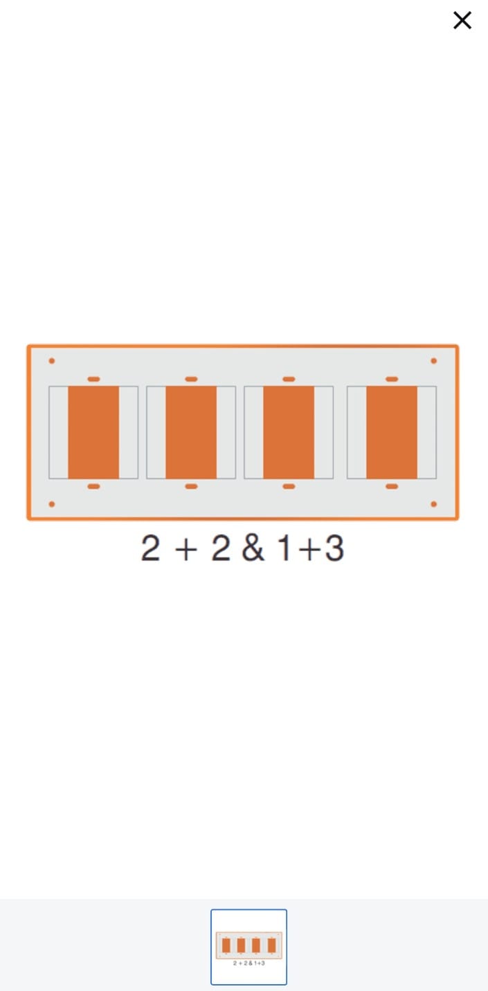 Krishna-PVC-2+2-4Way-OpenMountingBox1 4Way 2+2 Pvc Open Switch board Brown Pack of 20 - Image 1