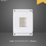 3x4 Pvc Mcb Box 4 Pole White Wall Mounting Box Pack of 12