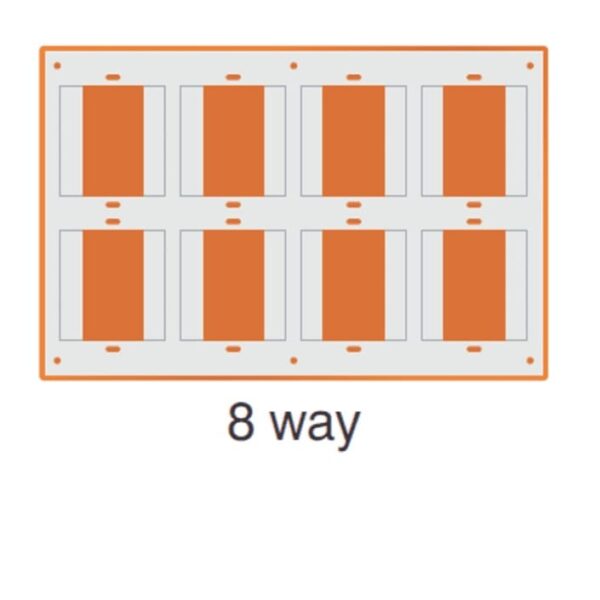 6x8 8Way Open Switch board Brown Pack of 20