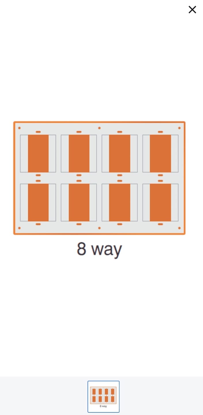 Krishna-PVC-4+4-6X8-8Way-OpenMountingBox1 6x8 8Way Open Switch board Brown Pack of 20 - Image 1