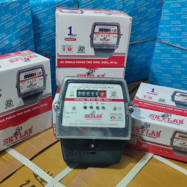 Skylab Single Phase SUB Meter 1 Phase Analog ElectricityMeter Pack of 1