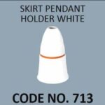 Round Pendent Skirt Holder White Color Pack of 20