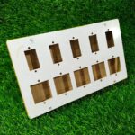 10Way 5x5 Wooden Switch board Open Box Pack of 5
