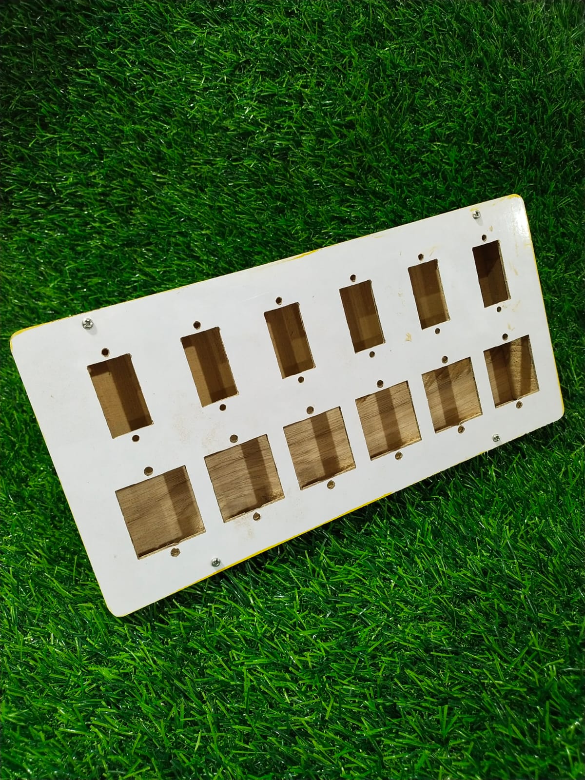 Krishna-Wooden-6+6-12Way-OpenMountingBox 12Way 6x6 Wooden Switch board Open Box Pack of 5 - Image 1