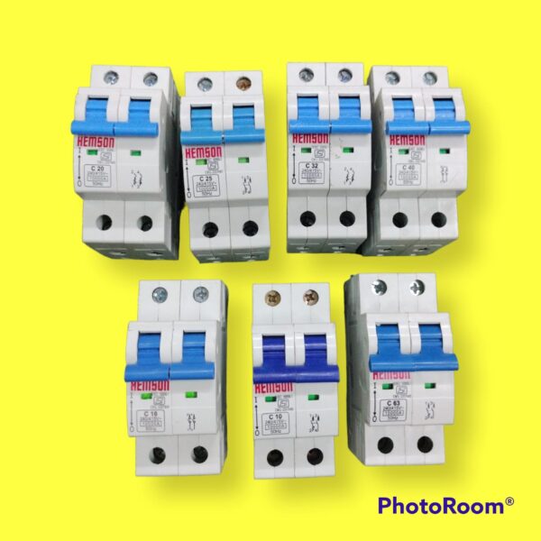 Hemson DP-10A Mcb Double Pole Pack of 6