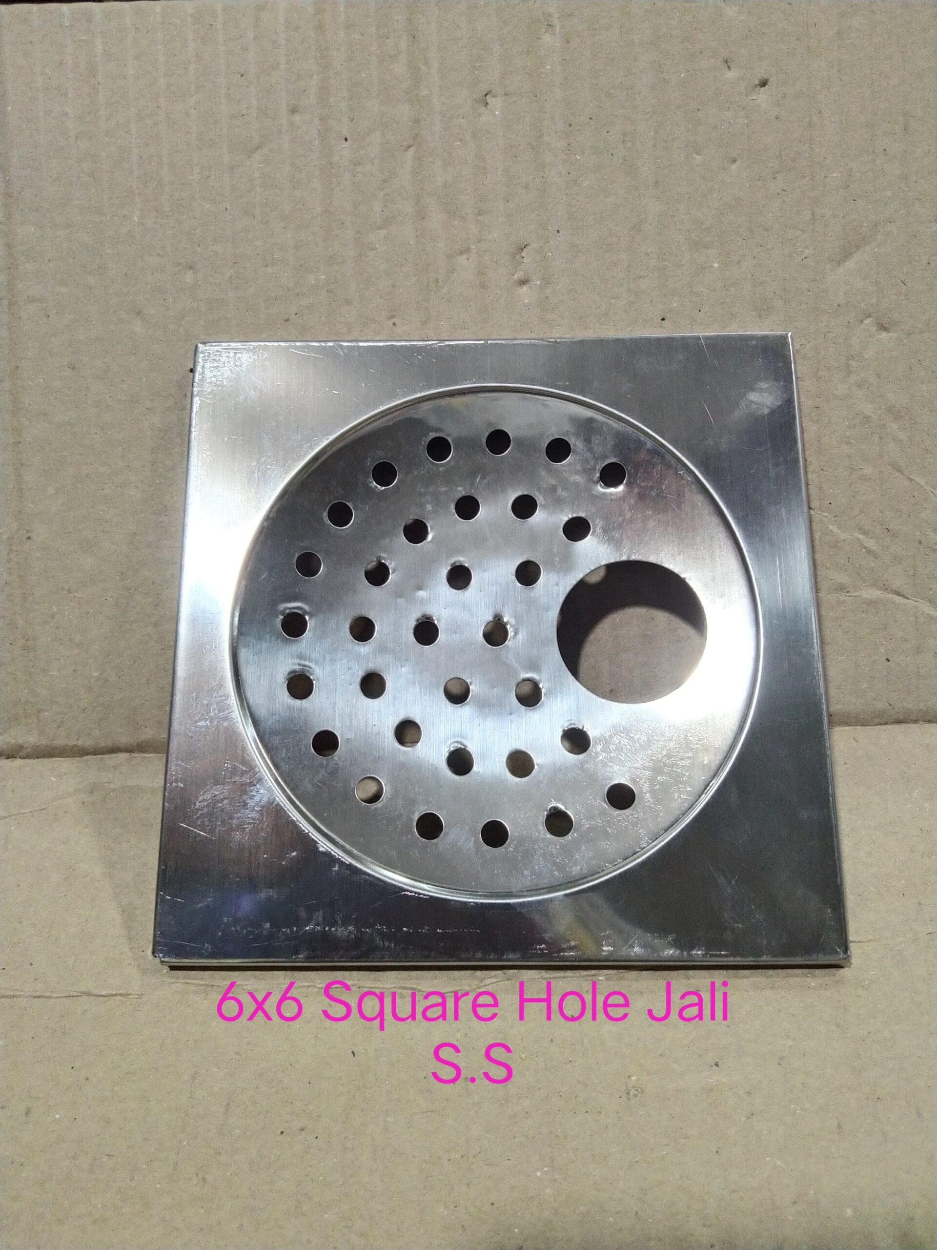 131902-scaled.jpg 6x6 Square Hole Jali S.S Pack of 12 - Image 1