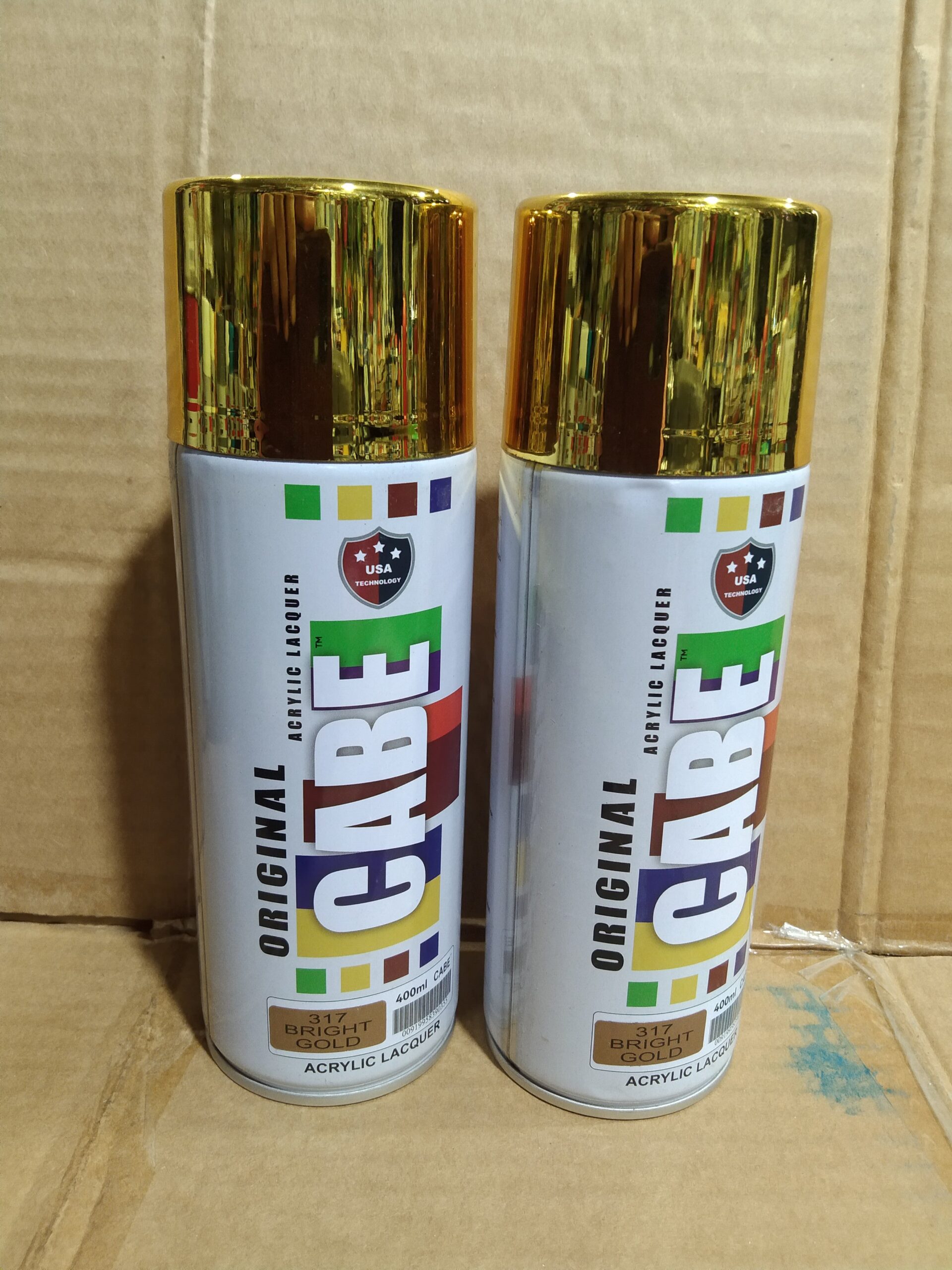 IMG_20240816_205733 CUBE Bright Gold Spray Colour Paint Pack of 12 - Image 1