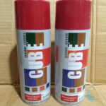 CUBE Red Spray Colour Paint Pack of 12