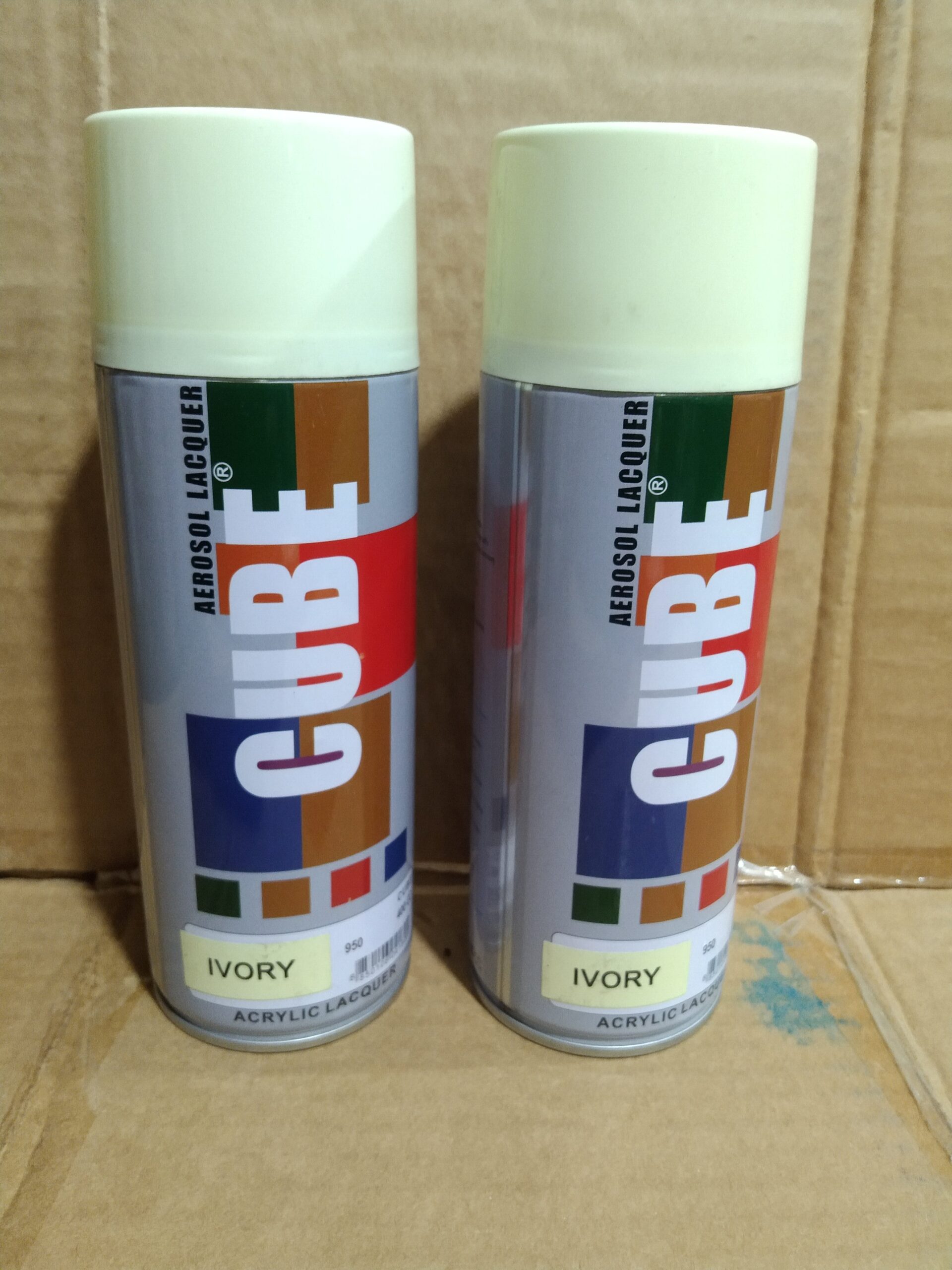 IMG_20240816_205825 CUBE Ivory Spray Colour Paint Pack of 12 - Image 1