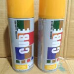 CUBE Medium Yellow Spray Colour Paint Pack of 12