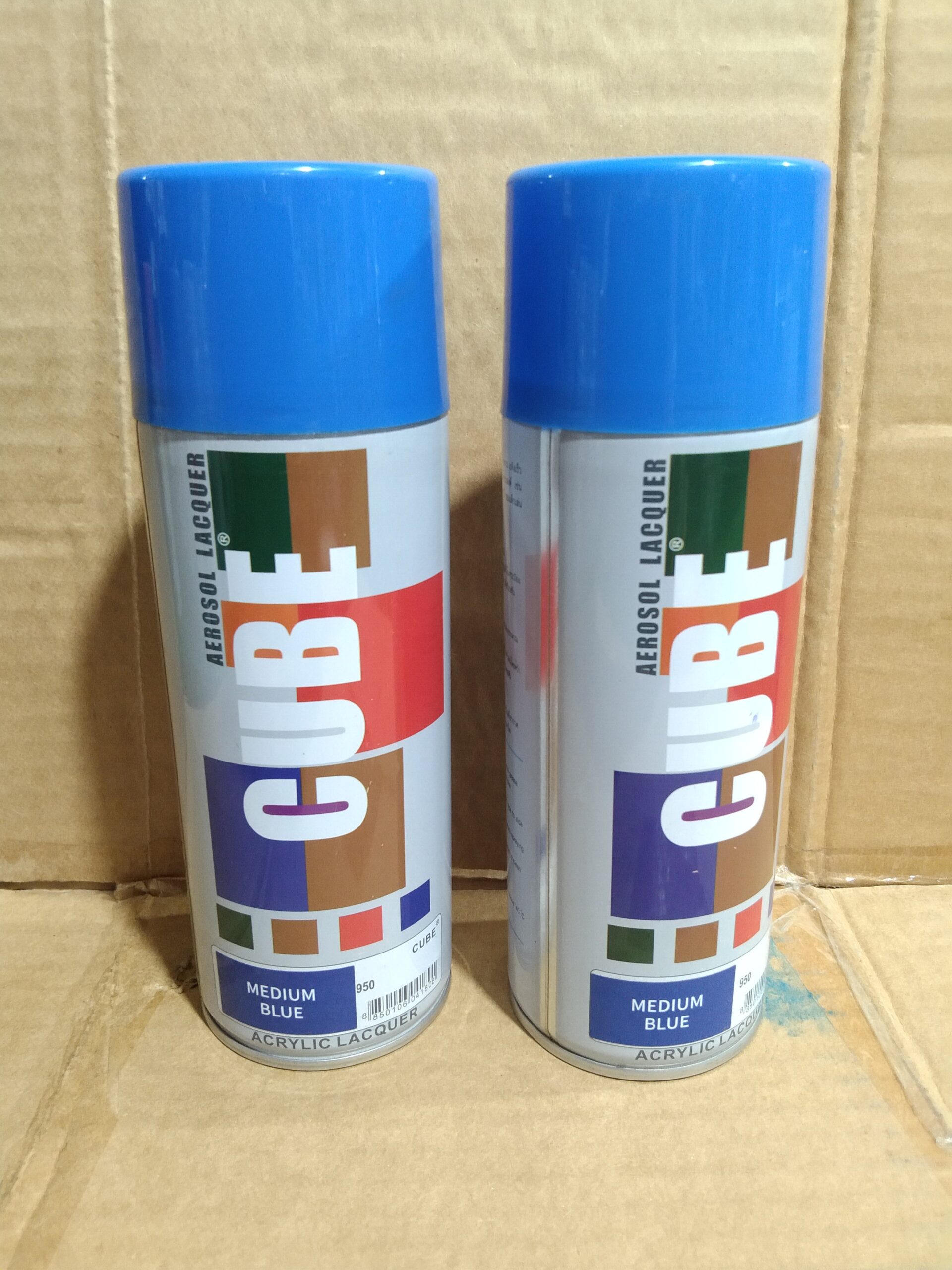 IMG_20240816_210005-scaled.jpg CUBE Medium Blue Spray Colour Paint Pack of 12 - Image 1