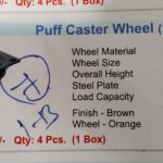 A-47 2 inch Puff Caster Wheel Pack of 4