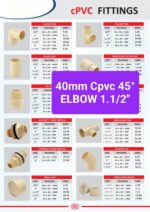 40mm 45° Elbow Cpvc 1.1/2" Pack of 15 - Image 2