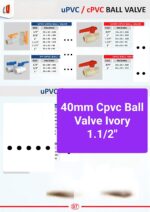 40mm Cpvc Ball Valve Ivory 1.1/2" Pack of 3 - Image 2