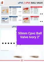 50mm Cpvc Ball Valve Ivory 2" Pack of 2 - Image 2