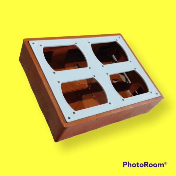 6x8 S.P 4way 16A Pvc Open Switch Board 2+2 Pack of 20