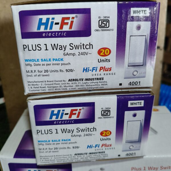 6 A Switch Hi fi Screw Type Pack of 20