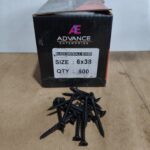 6x38 Black POP Drywall Screw Pack of 500