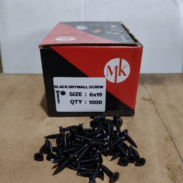 6x19 Black POP Drywall Screw Pack of 1000