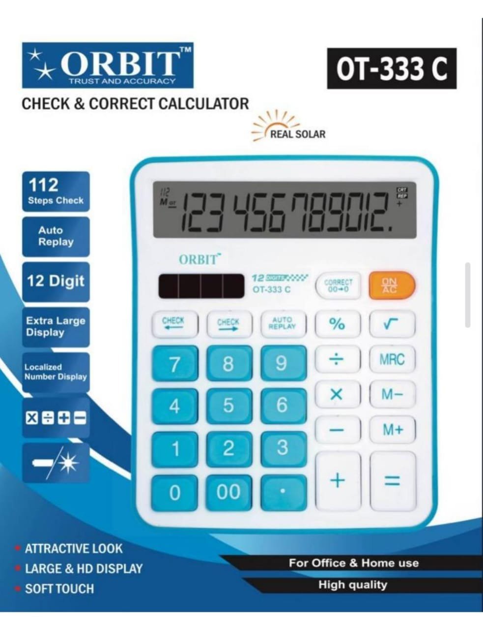 2025/12/1003188759.jpg Electronic ORBIT OT-333 C Calculator Pack of Box 1 - Image 1