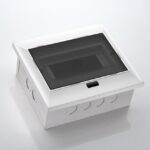 6x8 Push Buttan Mcb Black Glass Door Wall Mounting Electric Box Pack of 1