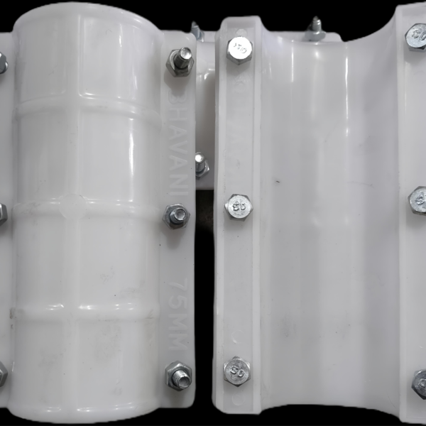 50mm 2 Inch Repairable Saddle Pvc White Colour Pack of 1