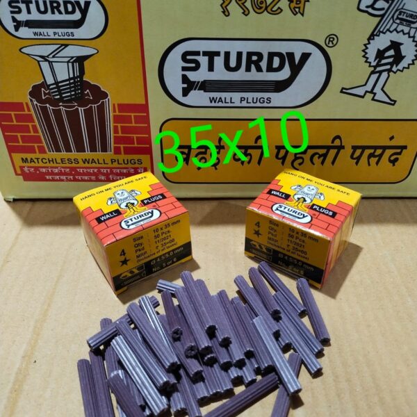 10x35 Wall Plugs PVC Gitti Box 50pic